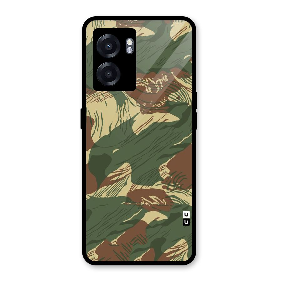 Army Design Glass Back Case for Realme Narzo 50 5G
