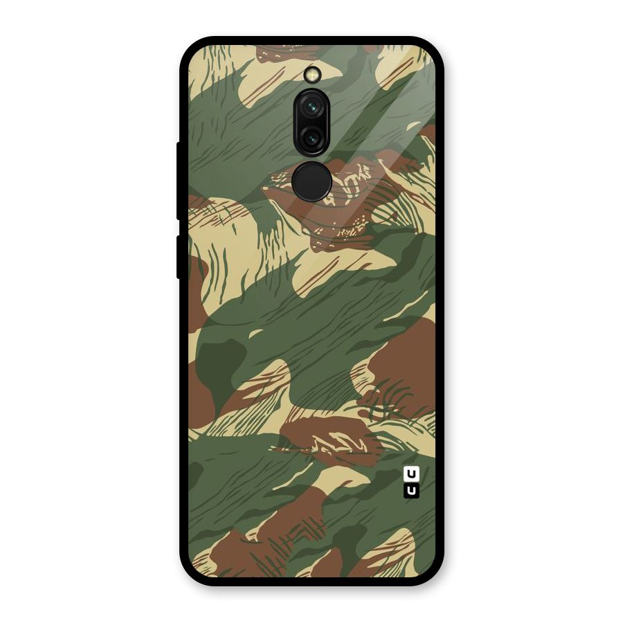 Army Design Glass Back Case for Redmi 8