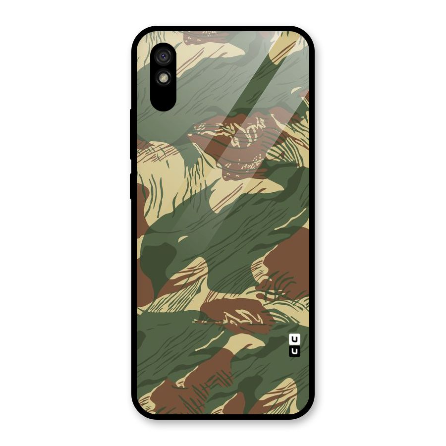 Army Design Glass Back Case for Redmi 9i