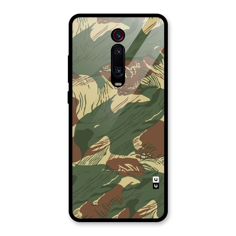 Army Design Glass Back Case for Redmi K20