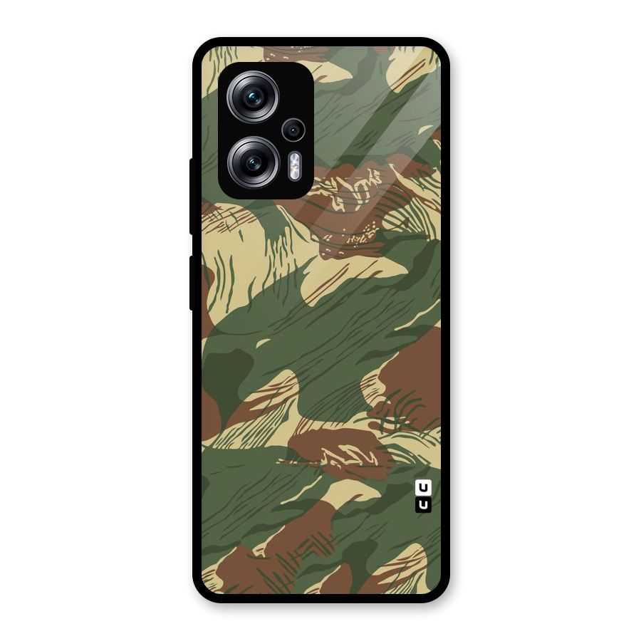 Army Design Glass Back Case for Redmi K50i