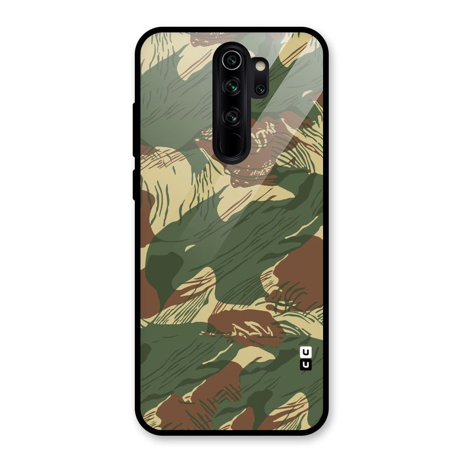 Army Design Glass Back Case for Redmi Note 8 Pro