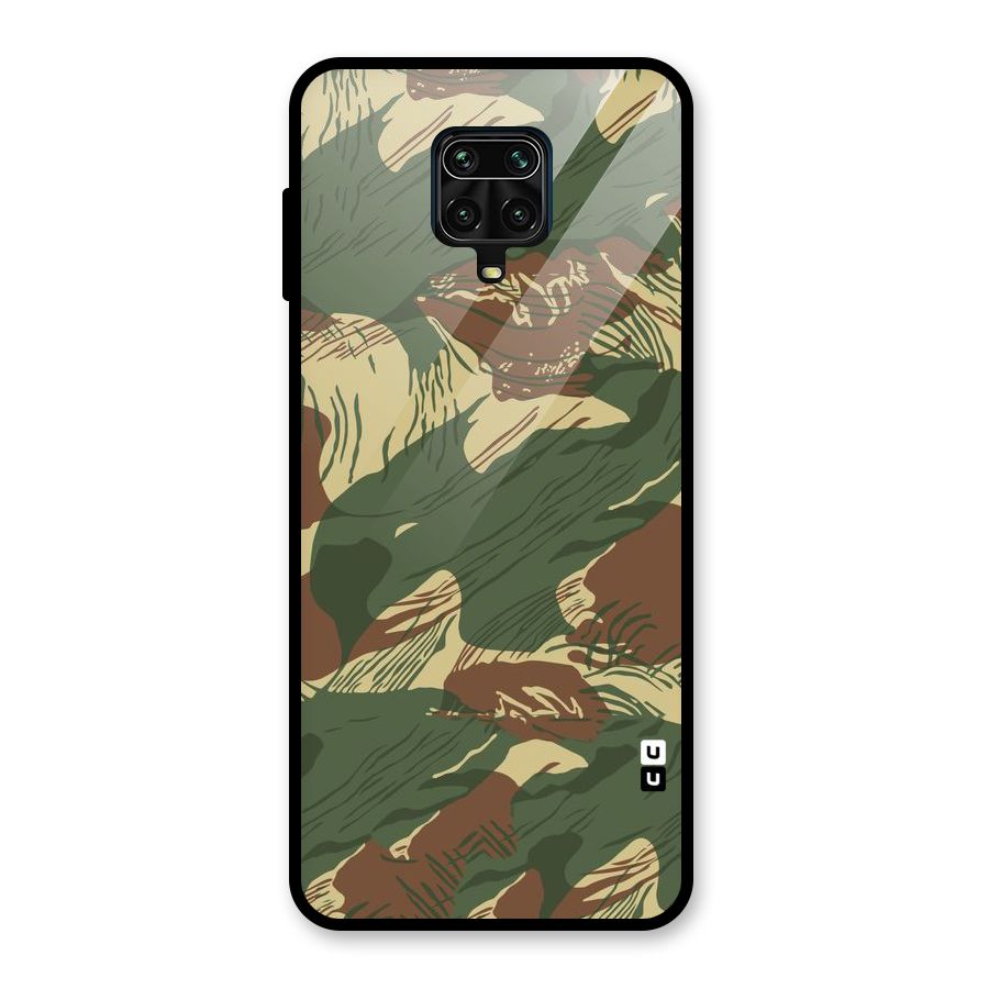 Army Design Glass Back Case for Redmi Note 9 Pro Max