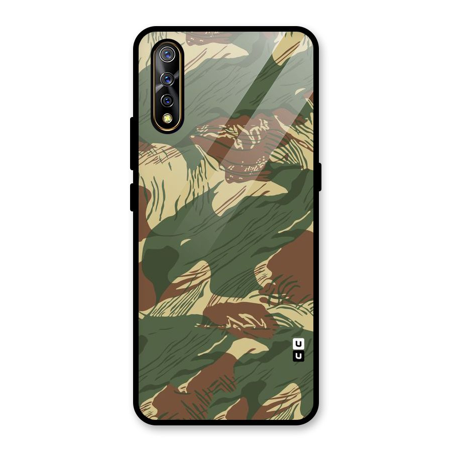 Army Design Glass Back Case for Vivo S1