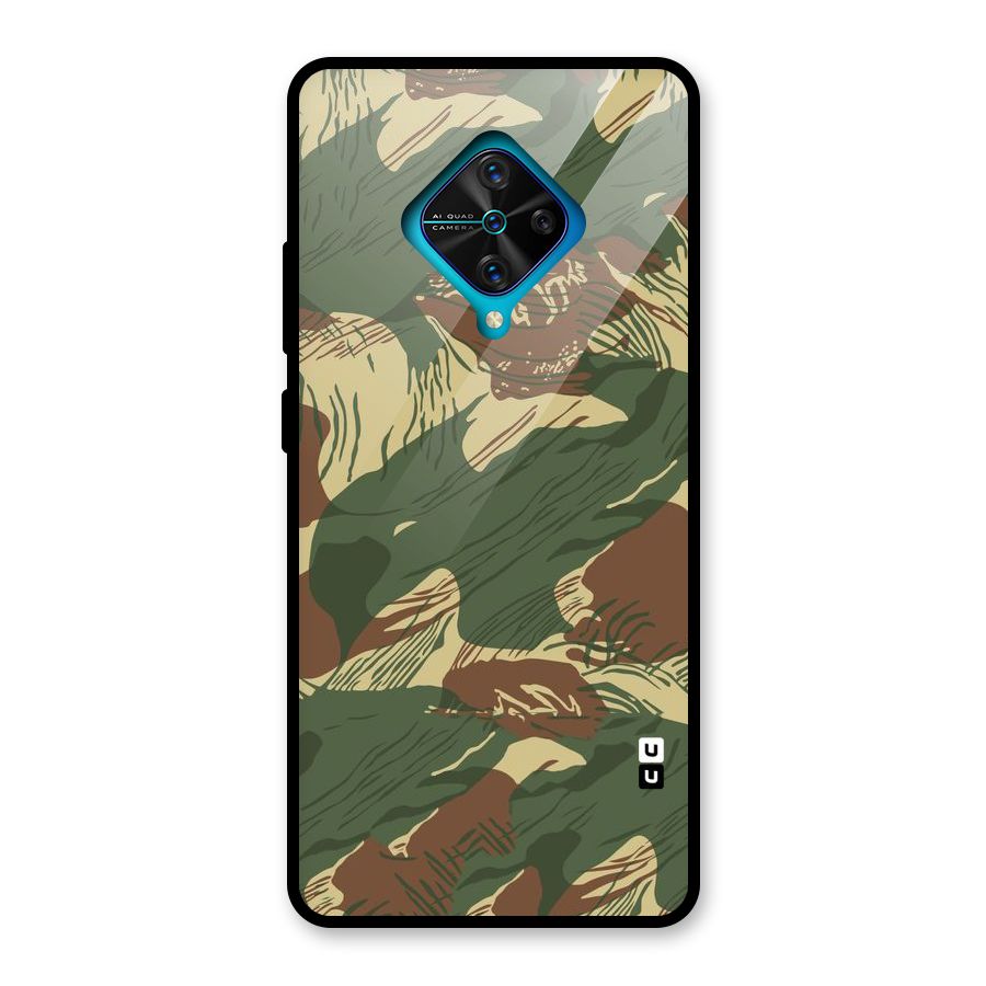 Army Design Glass Back Case for Vivo S1 Pro