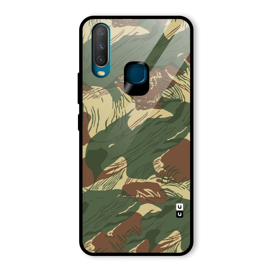 Army Design Glass Back Case for Vivo U10