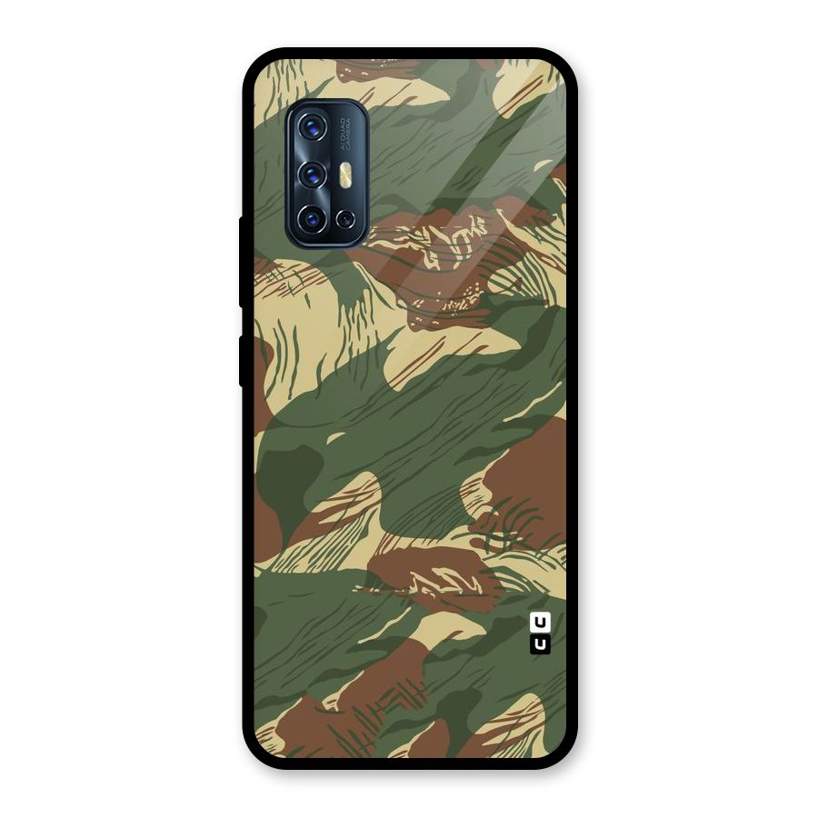 Army Design Glass Back Case for Vivo V17
