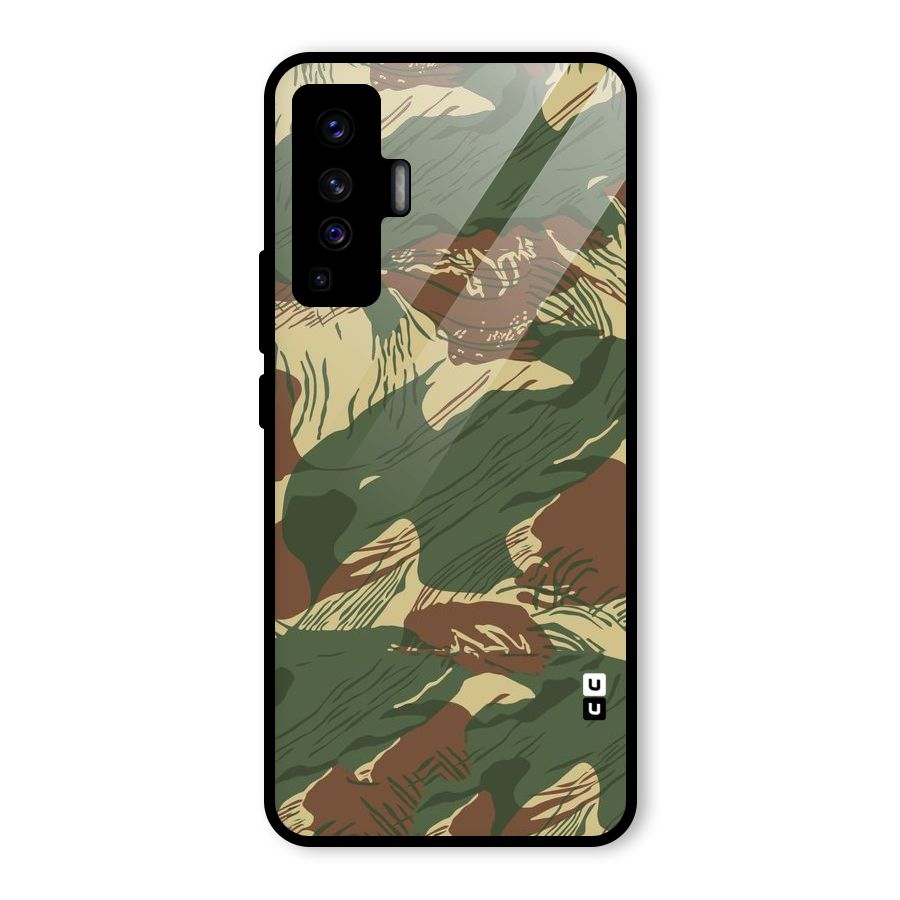Army Design Glass Back Case for Vivo X50