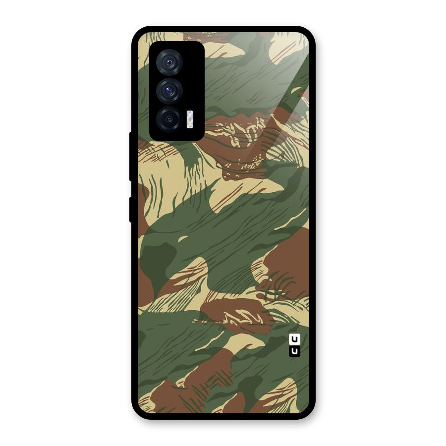 Army Design Glass Back Case for Vivo iQOO 7 5G