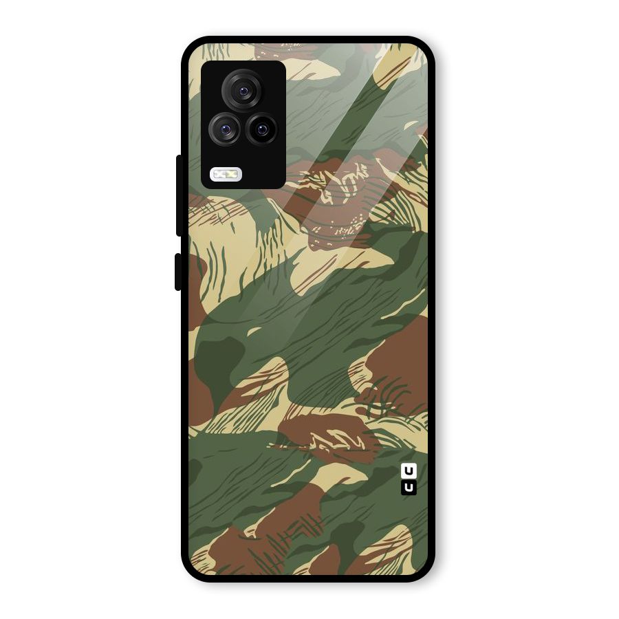 Army Design Glass Back Case for Vivo iQOO 7 Legend 5G