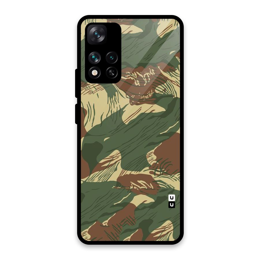 Army Design Glass Back Case for Xiaomi 11i HyperCharge 5G