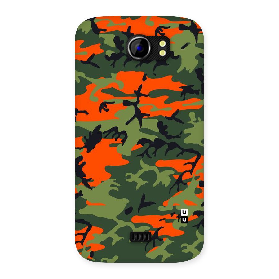 Army Pattern Back Case for Micromax Canvas 2 A110