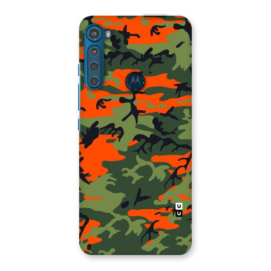 Army Pattern Back Case for Motorola One Fusion Plus