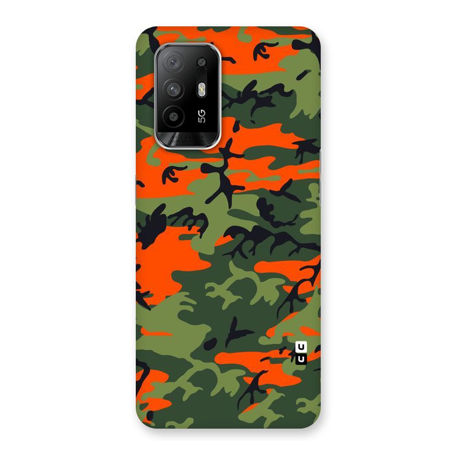 Army Pattern Back Case for Oppo F19 Pro Plus 5G