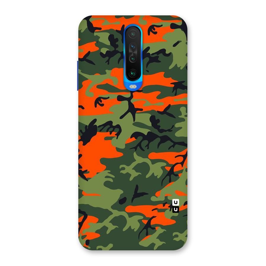 Army Pattern Back Case for Poco X2