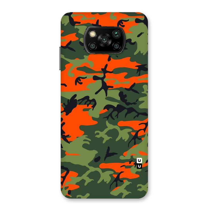 Army Pattern Back Case for Poco X3