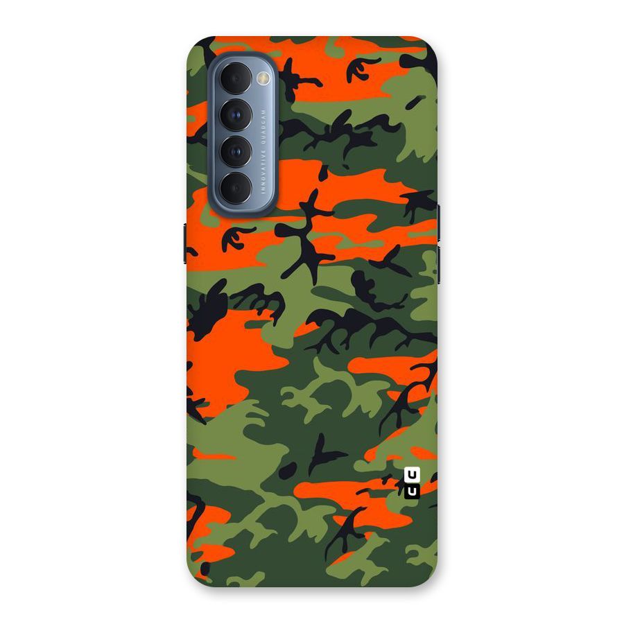 Army Pattern Back Case for Reno4 Pro