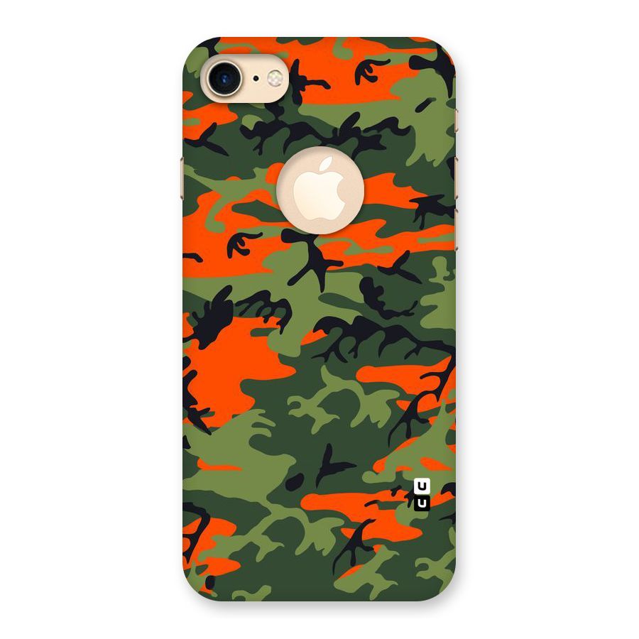Army Pattern Back Case for iPhone 7 Logo Cut