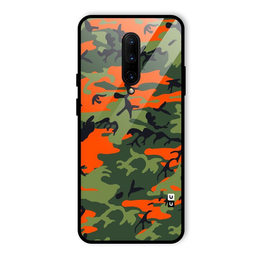 Army Pattern Glass Back Case for OnePlus 7 Pro