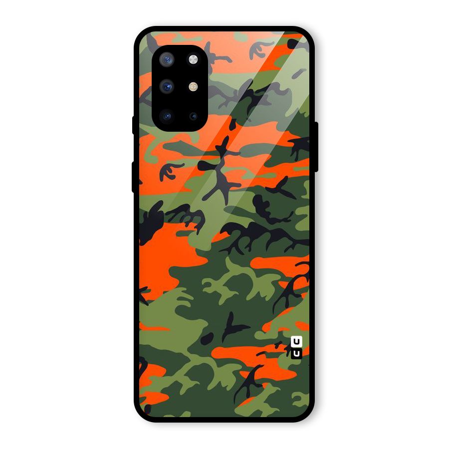 Army Pattern Glass Back Case for OnePlus 8T