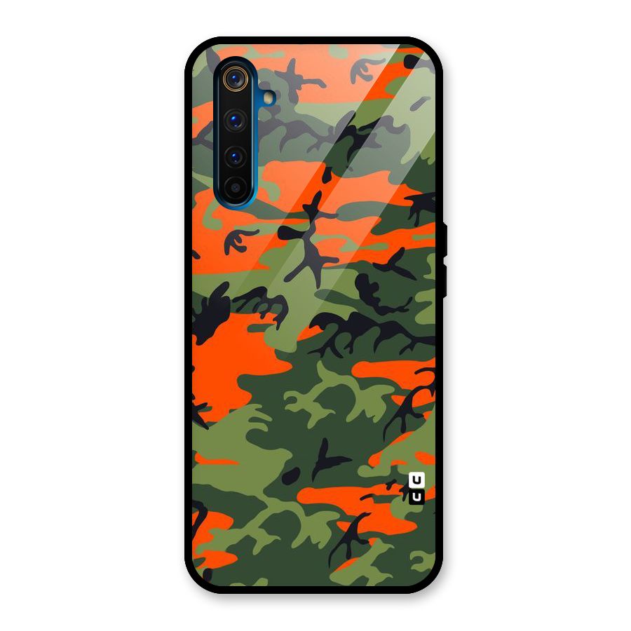 Army Pattern Glass Back Case for Realme 6 Pro