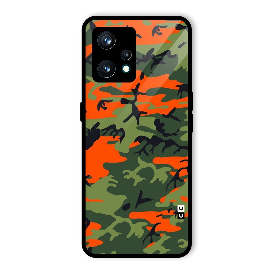 Army Pattern Glass Back Case for Realme 9 Pro Plus 5G