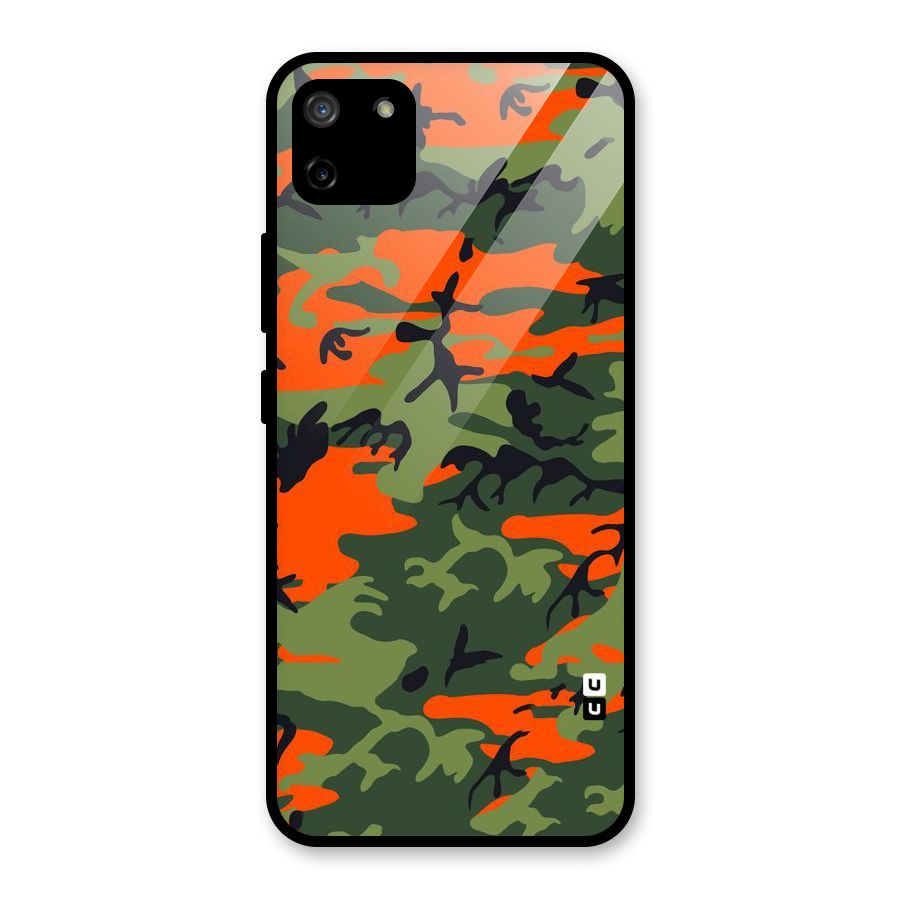Army Pattern Glass Back Case for Realme C11