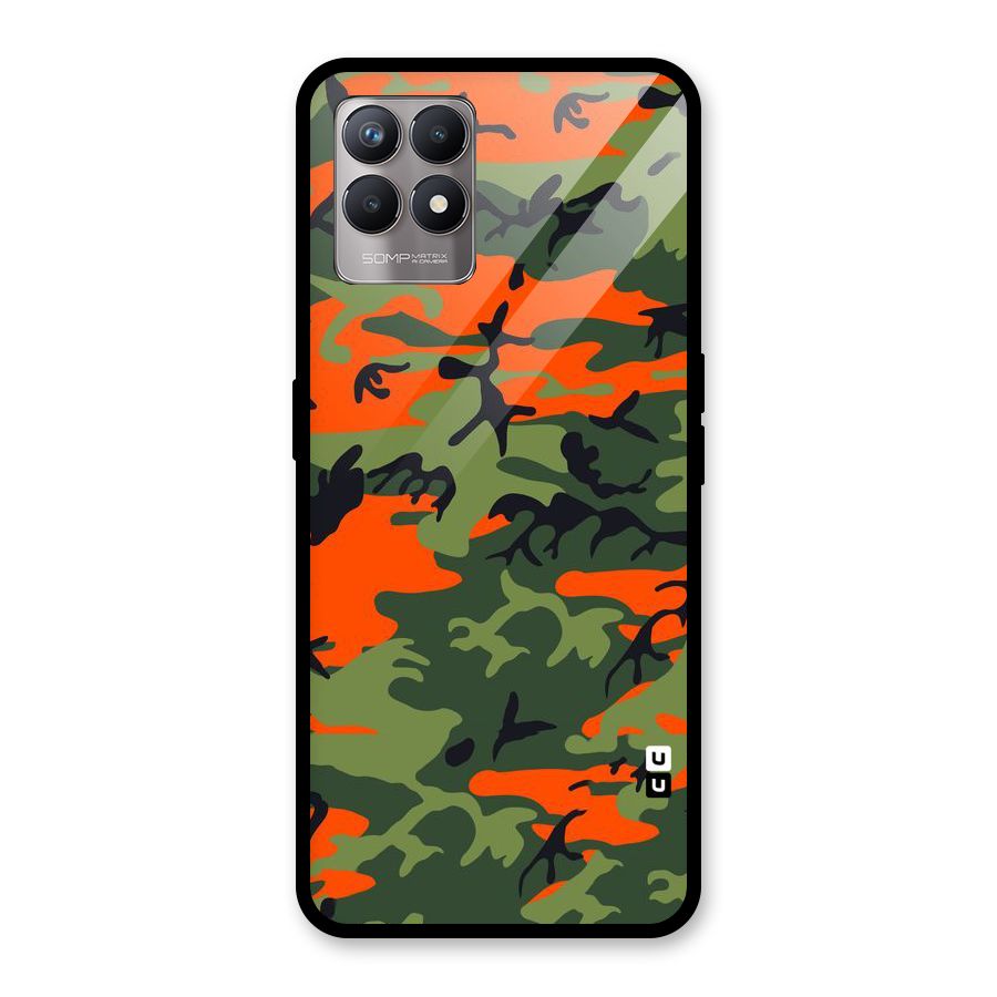Army Pattern Glass Back Case for Realme Narzo 50