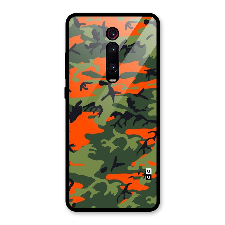 Army Pattern Glass Back Case for Redmi K20 Pro