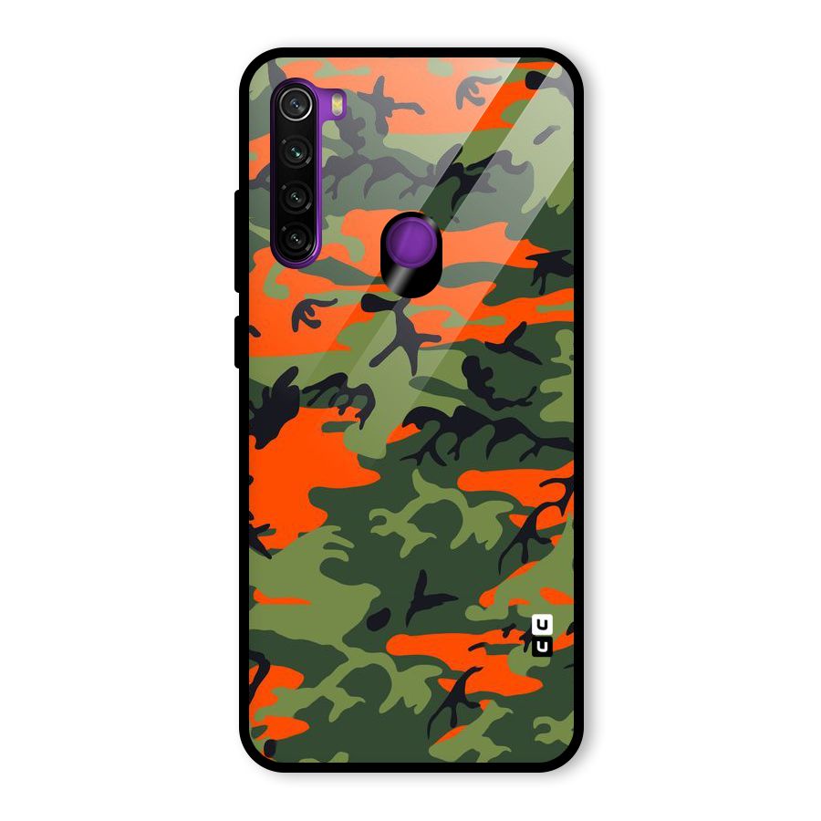 Army Pattern Glass Back Case for Redmi Note 8
