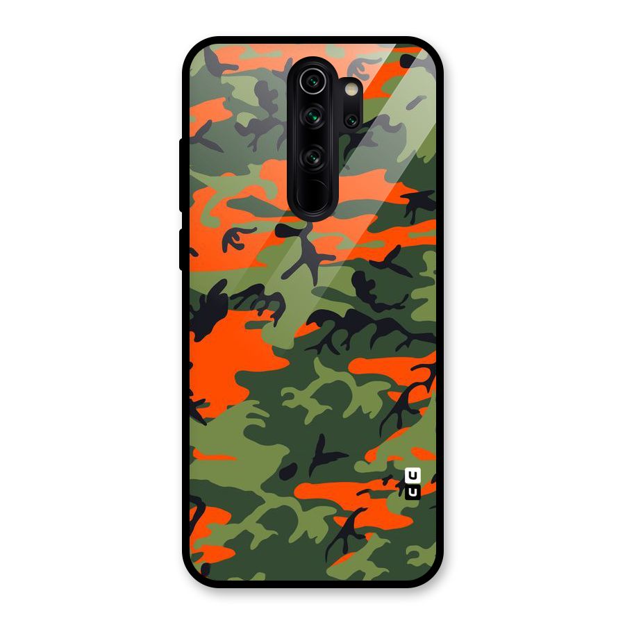Army Pattern Glass Back Case for Redmi Note 8 Pro