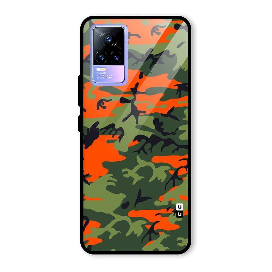 Army Pattern Glass Back Case for Vivo Y73