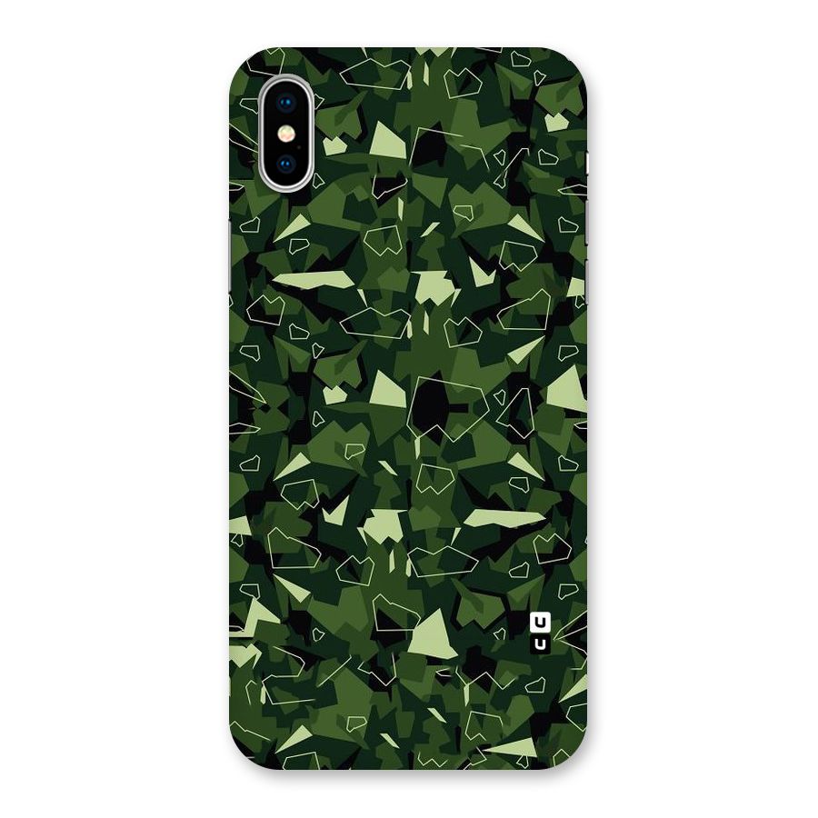 Army Shape Design Back Case for iPhone X
