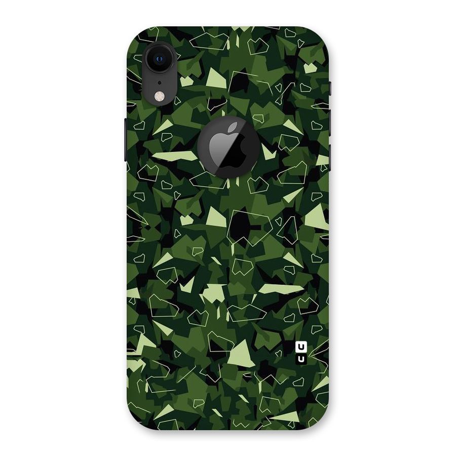 Army Shape Design Back Case for iPhone XR Logo Cut