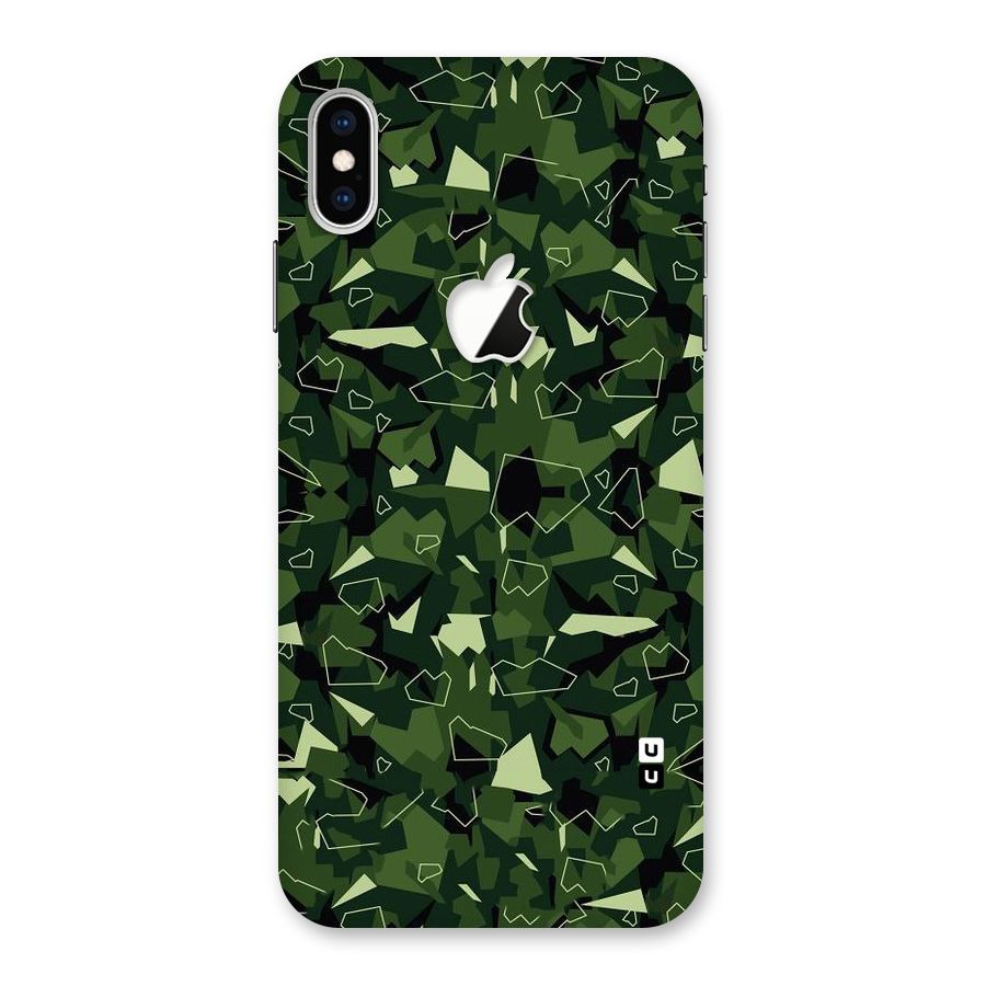 Army Shape Design Back Case for iPhone XS Max Apple Cut