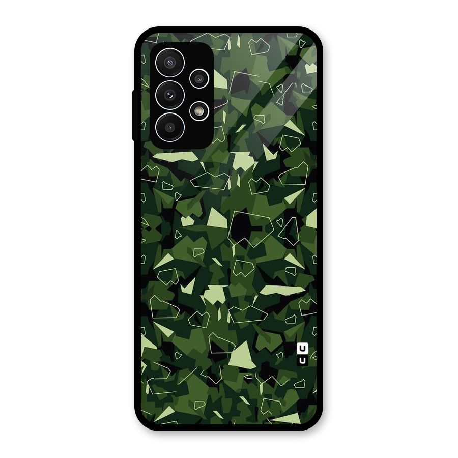 Army Shape Design Glass Back Case for Galaxy A23