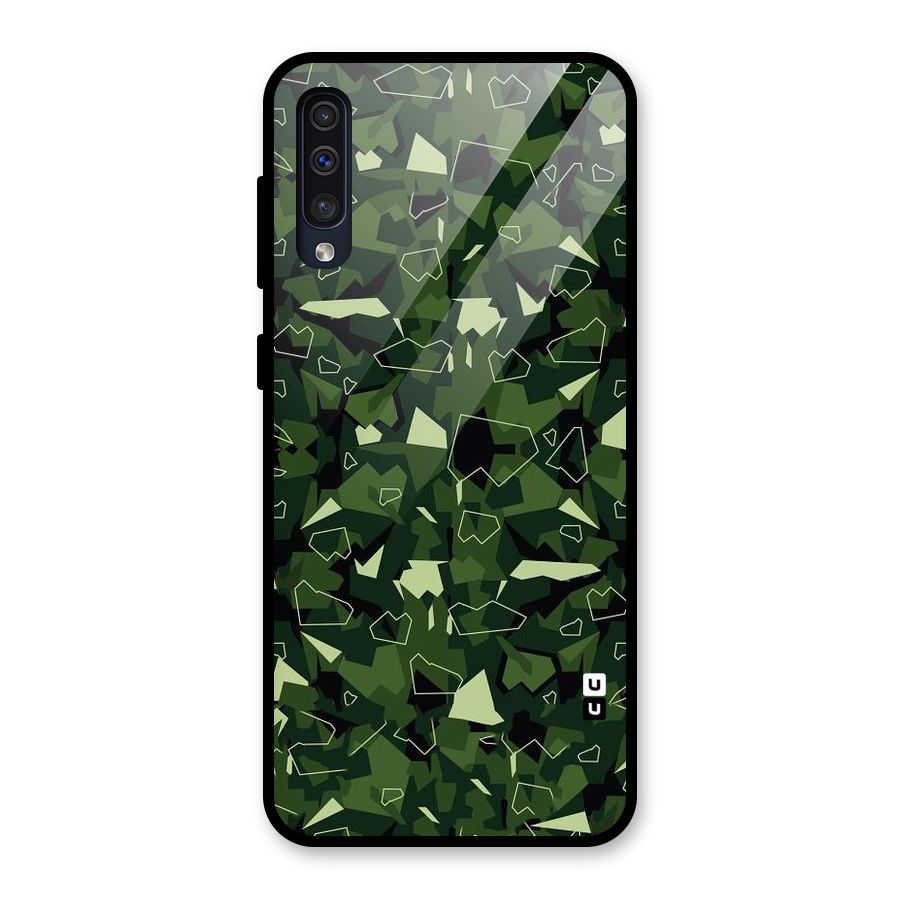 Army Shape Design Glass Back Case for Galaxy A50