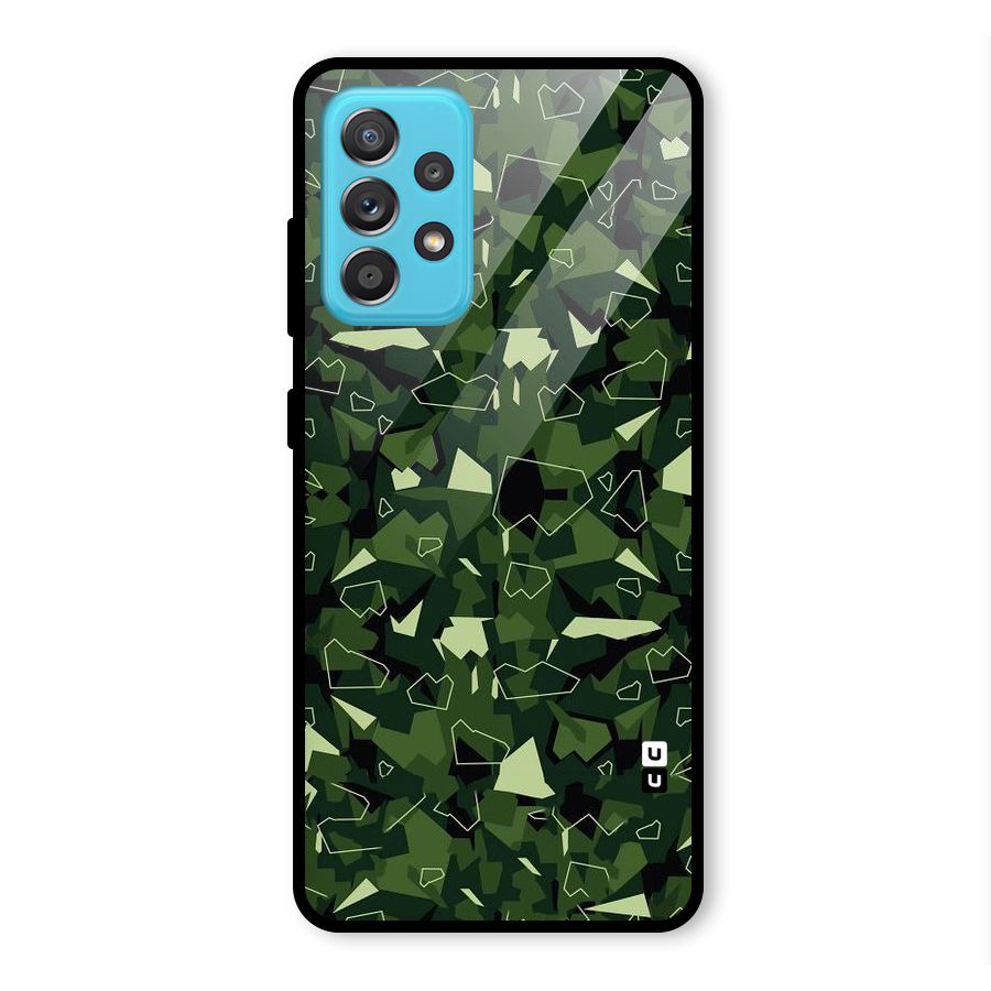 Army Shape Design Glass Back Case for Galaxy A52