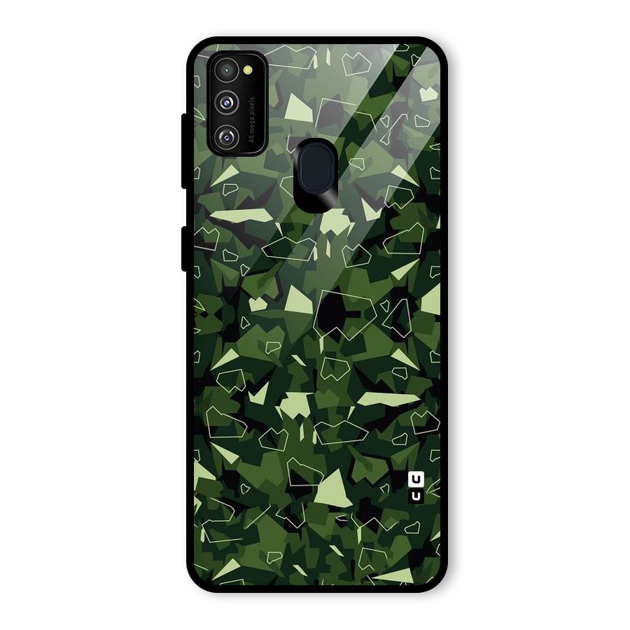 Army Shape Design Glass Back Case for Galaxy M30s