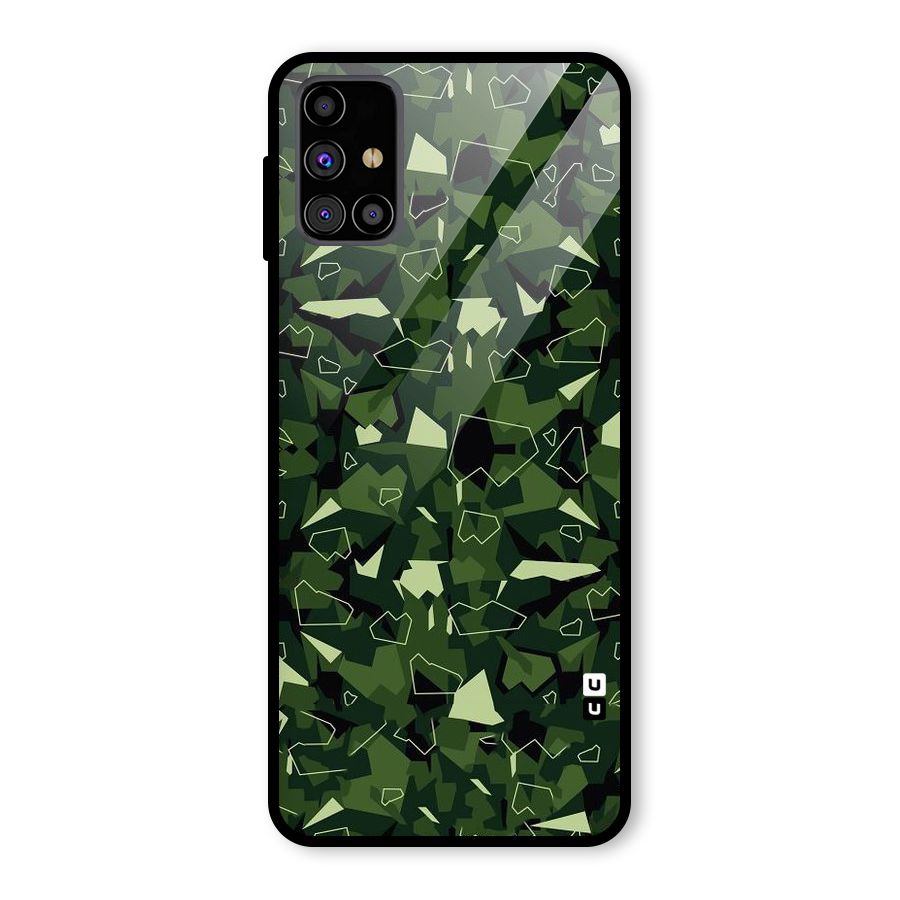 Army Shape Design Glass Back Case for Galaxy M31s