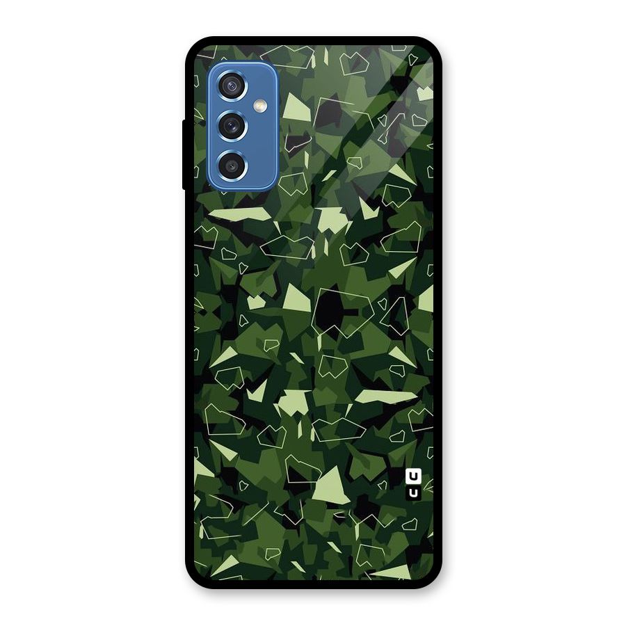Army Shape Design Glass Back Case for Galaxy M52 5G