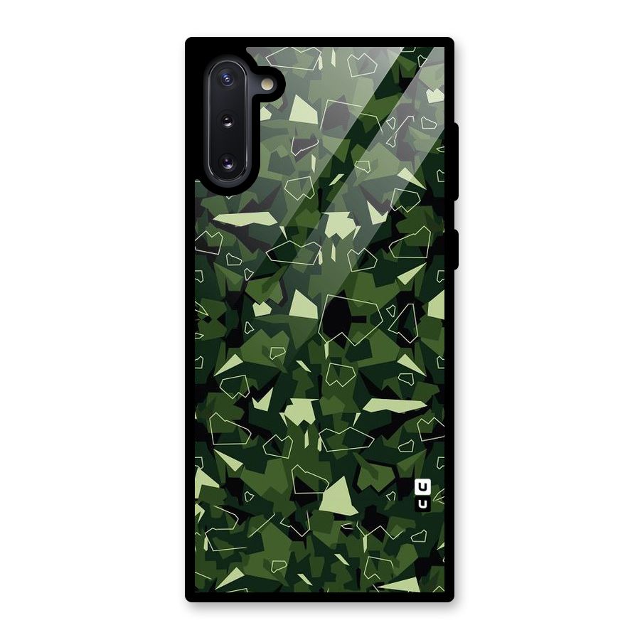Army Shape Design Glass Back Case for Galaxy Note 10