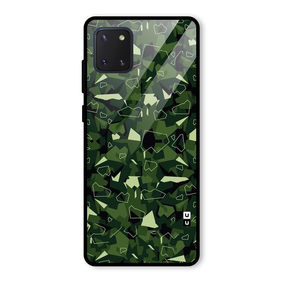 Army Shape Design Glass Back Case for Galaxy Note 10 Lite