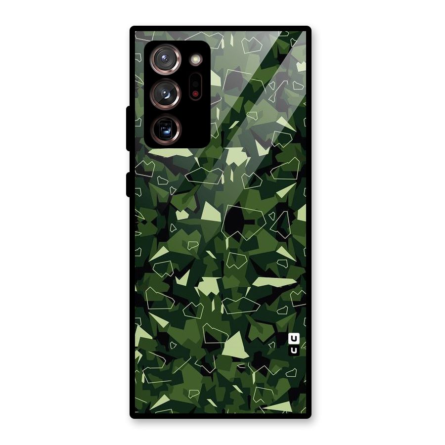Army Shape Design Glass Back Case for Galaxy Note 20 Ultra
