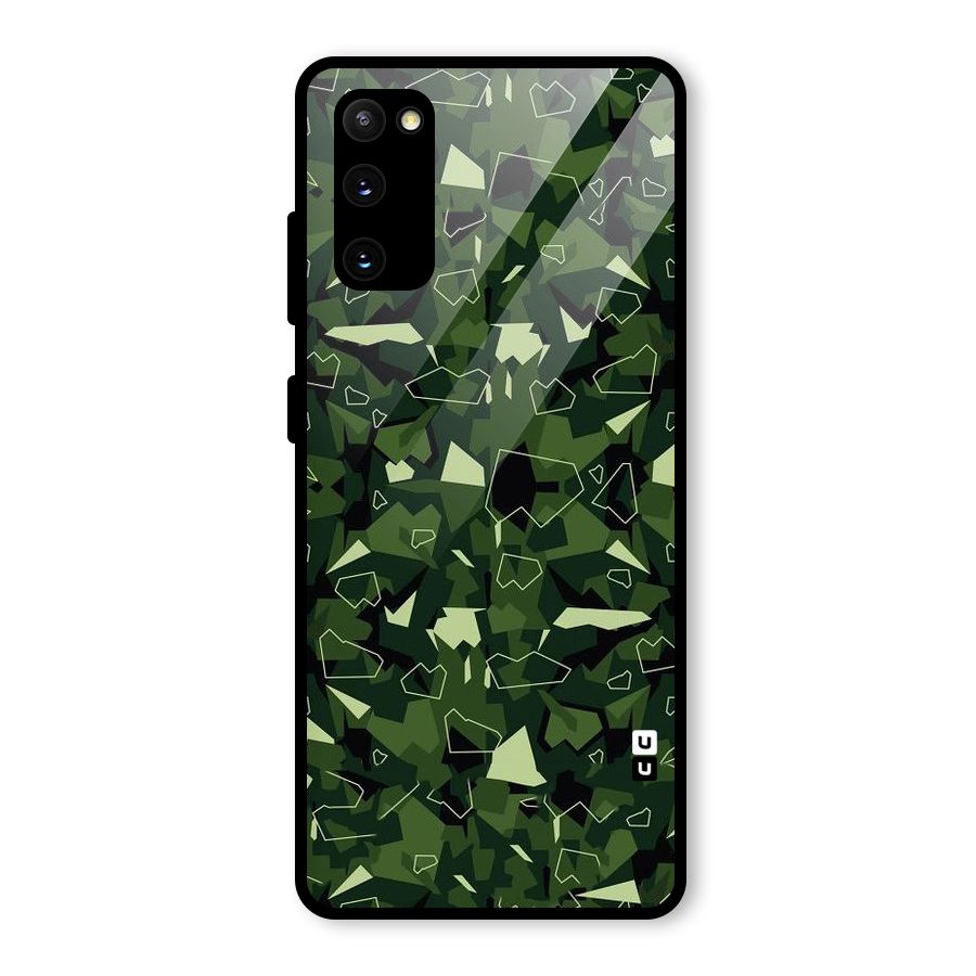Army Shape Design Glass Back Case for Galaxy S20 FE 5G