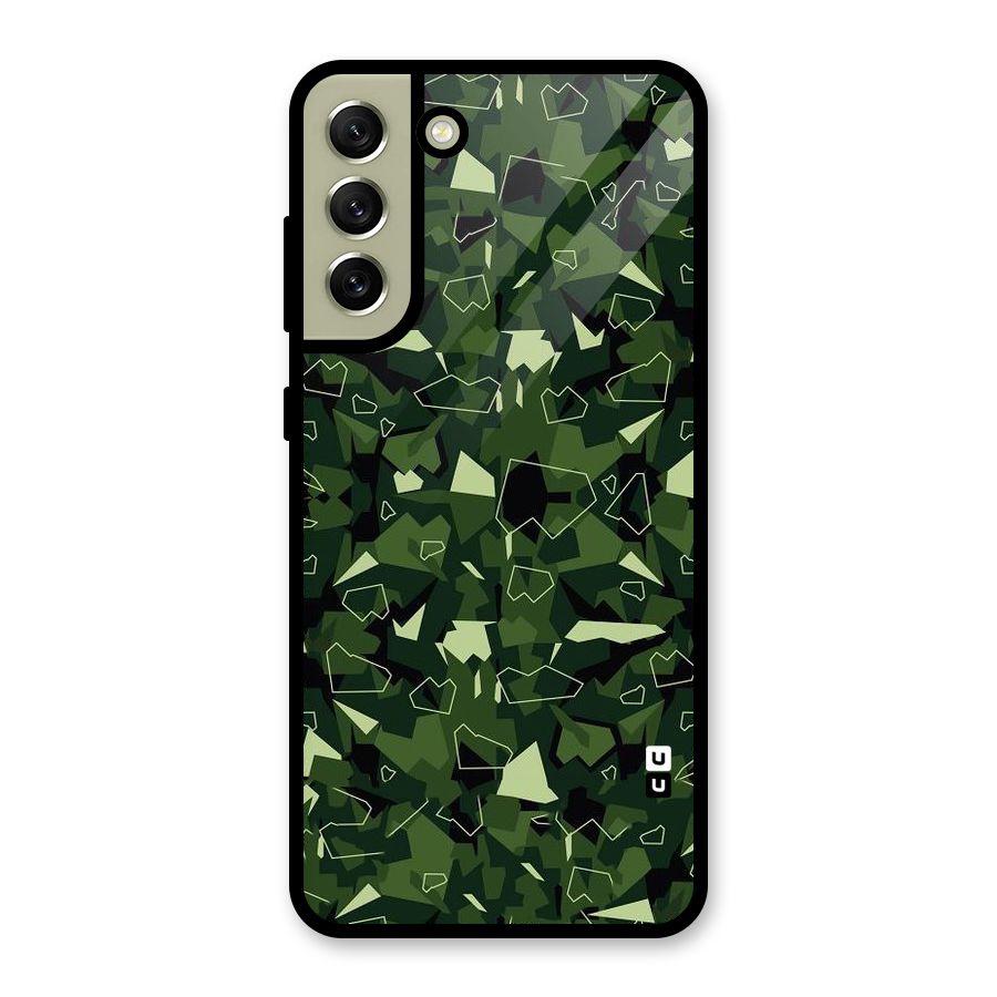 Army Shape Design Glass Back Case for Galaxy S21 FE 5G