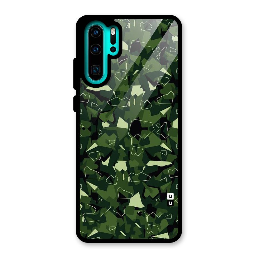 Army Shape Design Glass Back Case for Huawei P30 Pro