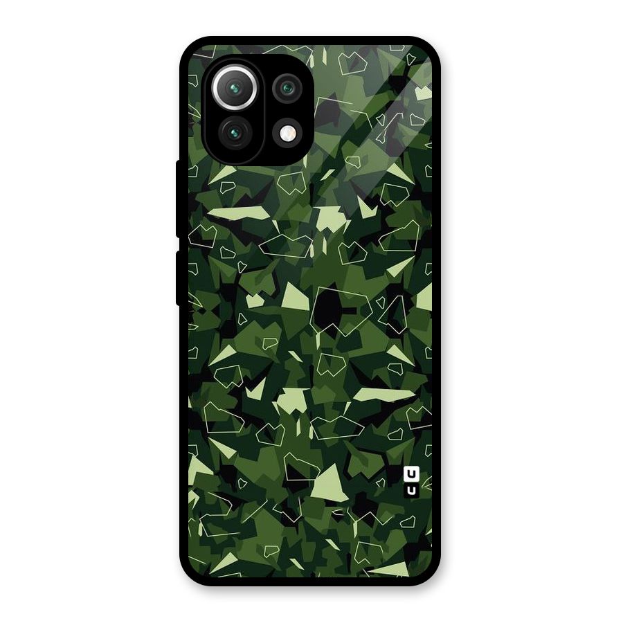 Army Shape Design Glass Back Case for Mi 11 Lite NE 5G