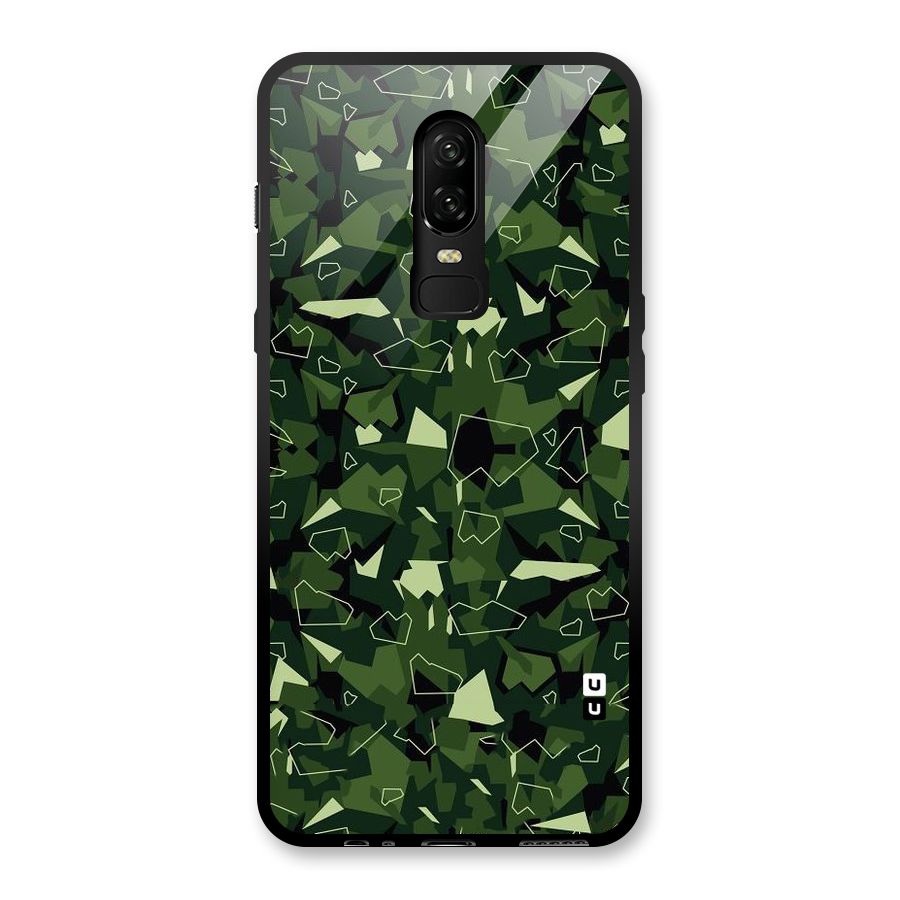 Army Shape Design Glass Back Case for OnePlus 6