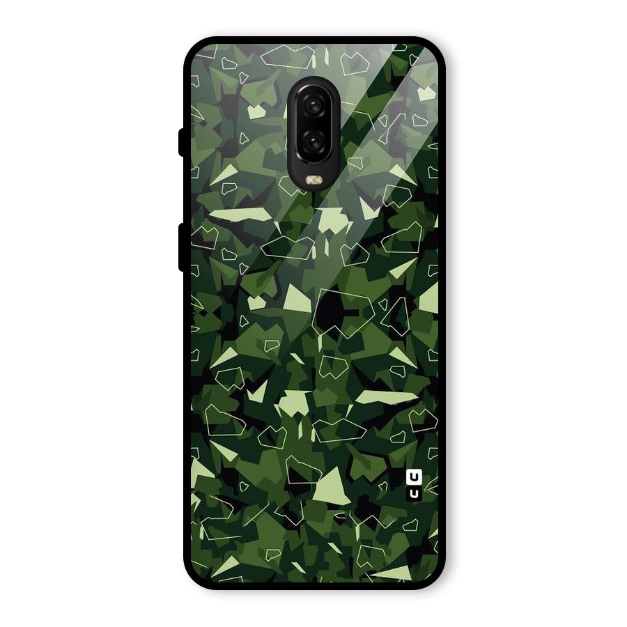 Army Shape Design Glass Back Case for OnePlus 6T